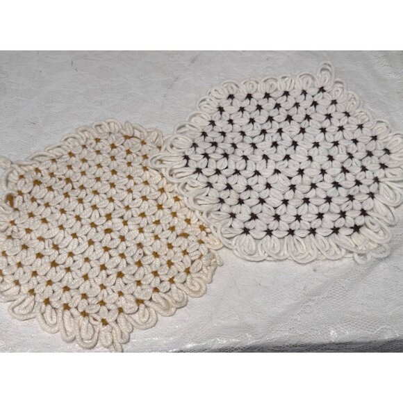 Crochet Placemats Table Lamp Protector Gramma Collection Retro Lot of 8 Varity - Picture 6 of 15